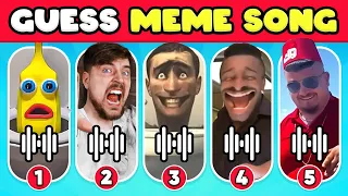 Guess The Meme By Song | Mr Beast, Skibidi Toilet, Skibidi Dom Dom Yes Yes, Wednesday, That One Guy