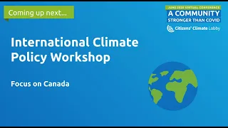 #CCL2020 June Conference Sunday Seminar: Canada International Climate Policy Workshop