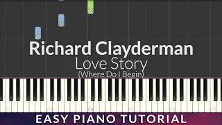 Love Story (Where Do I Begin?) EASY Piano Tutorial