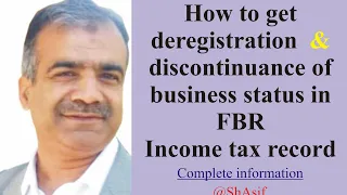 How to get deregistration & discontinuance of business status I fbr income tax record I RTO changing