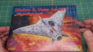 RS Models Blohm & Voss Ae 607 "Nightfighter" In Box Review.