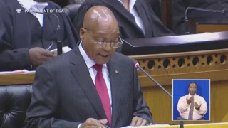 'Sit down President' - EFF's Garde interrupts Zuma beginning #SONA2017 address