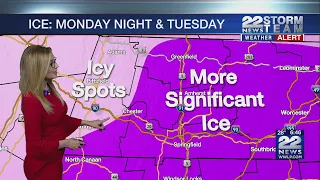 Weather Alert: Wintry mix of snow, sleet & freezing rain Monday