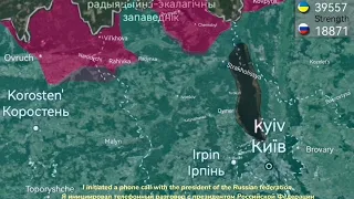 Battle for Kiev in 1 minute Using Google Earth