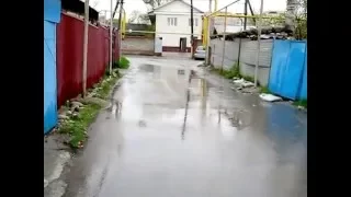 Потоп на улице Жемчужной ...для акимата алмалинского р-на г. Алматы