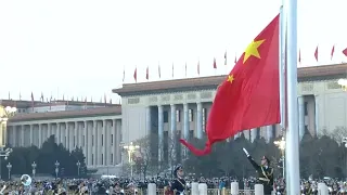 Beijing holds 2021's first flag-raising ceremony at Tiananmen Square