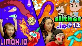 WHO'S RUSTY?? Slither.io vs. Limax.io (Another copycat or better?) w/ FGTEEV DUDDY, Lex & Chase!