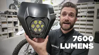 We Built a 7,600 Lumen LED Headlight for KTM & Husqvarna Enduro Motorcycles