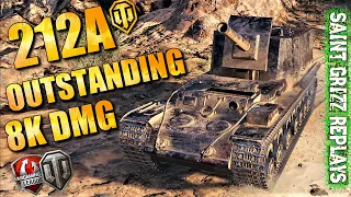 WoT 212A Gameplay ♦ Outstanding 8k Dmg ♦ SPG Arty Review