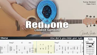 Redbone - Childish Gambino | Fingerstyle Guitar | TAB + Chords + Lyrics