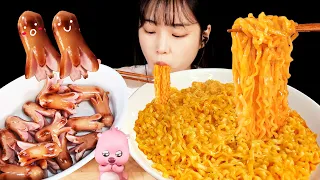 꾸덕 매콤한 크림진짬뽕&톡톡 비엔나 소시지 Spicy Cream Jjamppong&Sausage ASMR MUKBANG