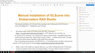 Install Embarcadero rad studio 10.2 tokyo + GLScene