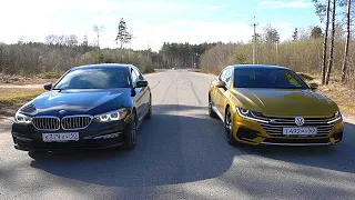 УСТРОИЛИ ПОТНУЮ ГОНКУ! BMW G30 ПРОТИВ VW ARTEON!