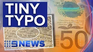 The spelling mistake on 46 million $50 notes | Nine News Australia