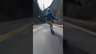 How to stop going at 90 kph on a skateboard #extreme #sport #longboard #insane #downhill #skateboard