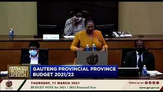 #GPBudget2021: MEC Nkomo-Ralehoko delivers Gauteng’s Provincial Budget 2021/22 (full-speech)