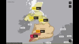 STORM EUNICE - RED WEATHER WARNING - 100MPH WINDS FORECAST