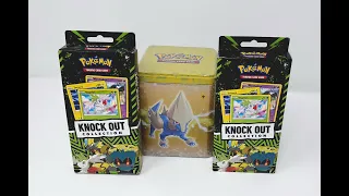 Opening Pokemon Knock Out Collection x2 + Stacking Tin 7 total packs