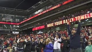 Tribe fans go wild at Progressive Field watch party as the Indians win Game 3 of the World Series