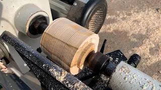 Turning Cherry Log Bowls /Basic Wood Turning Skill / How to turn wood bowls