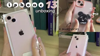 PINK IPHONE 13 UNBOXING + iphone cases (from shopee)!| Philippines