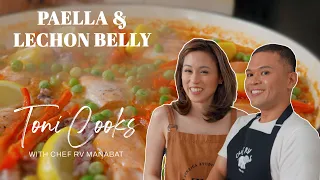 Toni Cooks with @chefrvmanabat | Paella & Lechon Belly