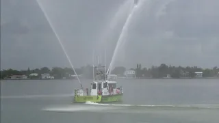 Local rescue workers hit the water to try and combat fish kill in South Florida waters