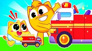 🚒Wheels On The Baby Fire Truck | Funny Songs For Baby & Nursery Rhymes by Toddler Zoo