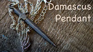 Making a Damascus Steel Sword Pendant