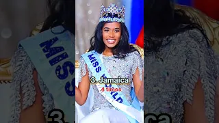 Top 10 Countries that most Miss World winners in the world #shorts #shortvideo #viral #facts #top