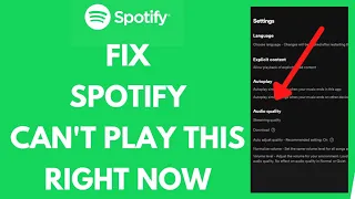 How to Fix Spotify Can't Play This Right Now Error (2022) | Spotify Tutorial