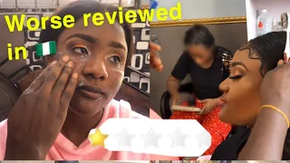 I WENT TO THE WORST REVIEWED MAKEUP ARTIST AND HAIR STYLIST IN MY CITY | NIGERIA | SARAH KYOLA