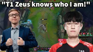 Thebausffs Finds Out That T1 Zeus Is Copying His Build And Playstyle!