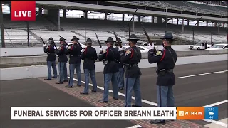 21 gun salute at funeral for Officer Leath