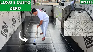 CUSTO ZERO MÃO D OBRA CASEIRA LEVA SUA OBRA A OUTRO NIVEL NÃO TROQUE SEU PISO SEM VER ESSE VIDEO DIY