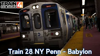 Train 28 NY Penn - Babylon - LIRR Commuter - M9 - Train Sim World 4