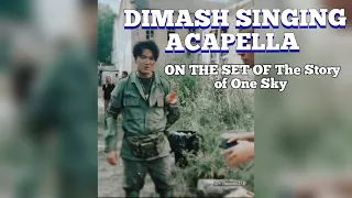 Dimash singing acapella on a set of The Story of One Sky + footage of him taking selfies with fans