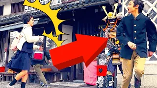 #41 SAMURAI Mannequin Prank in Kurashiki Japan | Kids reactions | Last samurai statue | Japanese