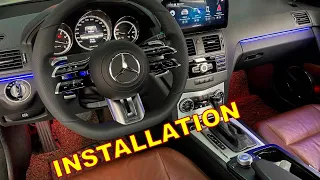 Exclusive. Installation 2023 AMG Steering wheel on an OLD Mercedes W212, W204, W213, W205, W222 W238
