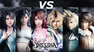 Dissidia Final Fantasy NT 3v3: Tifa, Rinoa & Yuna vs. Cloud, Squall & Tidus