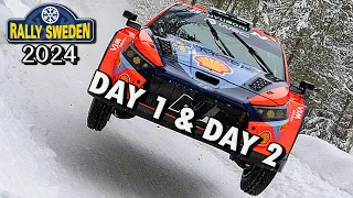 Rally Sweden 2024 | Day 1 & Day 2 - Highlights - Mistakes - Best Moments