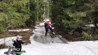 Огребаем в летних кроссовках по снегу. Готовим лагман!..