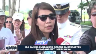 Isa sa mga sundalong nasawi sa operasyon sa Marawi City, inilibing na