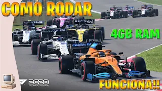 DICAS INFALIVEIS PARA RODAR F1 2020 COM 4 GB RAM  EM UM PC FRACO