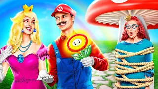 Hoe word ik Prinses Peach! Super Mario Bros in het Echte Leven!