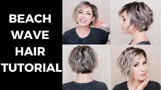 BEACH WAVE HAIR TUTORIAL || SHORT HAIR