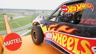 The Yellow Driver's World Record Jump (Tanner Foust) | Hot Wheels | Mattel