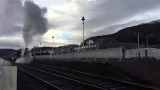 Strathspey Railway 0-6-0 steam Santa Express at Aviemore Scotland