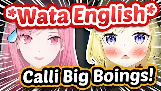 Watame Speaking English With Calli Is PEAK CONTENT! 【ENG Sub Hololive】