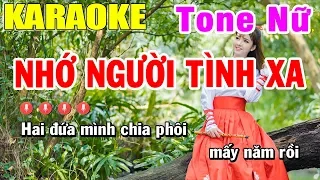 Karaoke Nhớ Người Tình Xa Tone Nữ Nhạc Sống | Trọng Hiếu